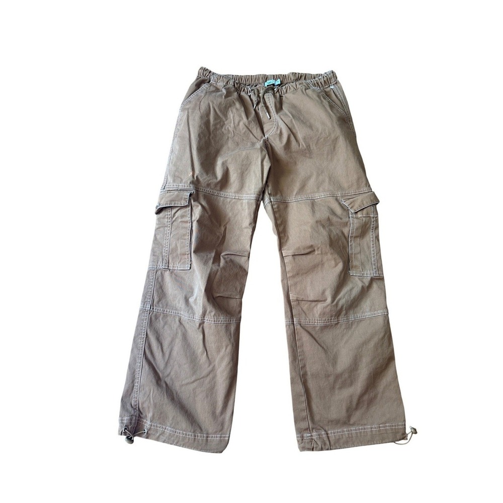 Rue21 Cargo Pants Women Tan Brown Contrast Stitch Utility SIZE Medium